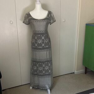 Breakin' Loose Vintage Silver Maxi Dress size 5/6